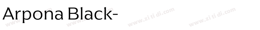 Arpona Black字体转换